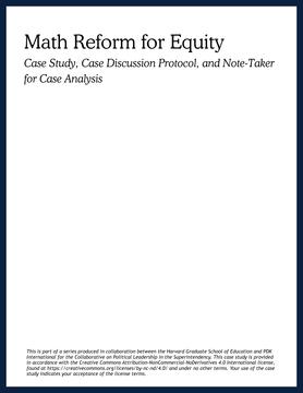 Math Reform for Equity cover page
