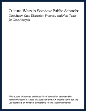 Cover page of Culture Wars in Seaview Public Schools